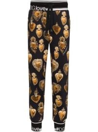 Dolce  amp  Gabbana Sacred Heart print trousers at Farfetch